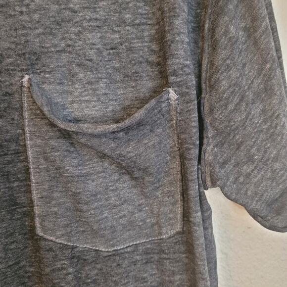 We the‎ Free T-shirt Womens XS Heathered Gray Soft Oversize Raw Hem - Picture 4 of 9